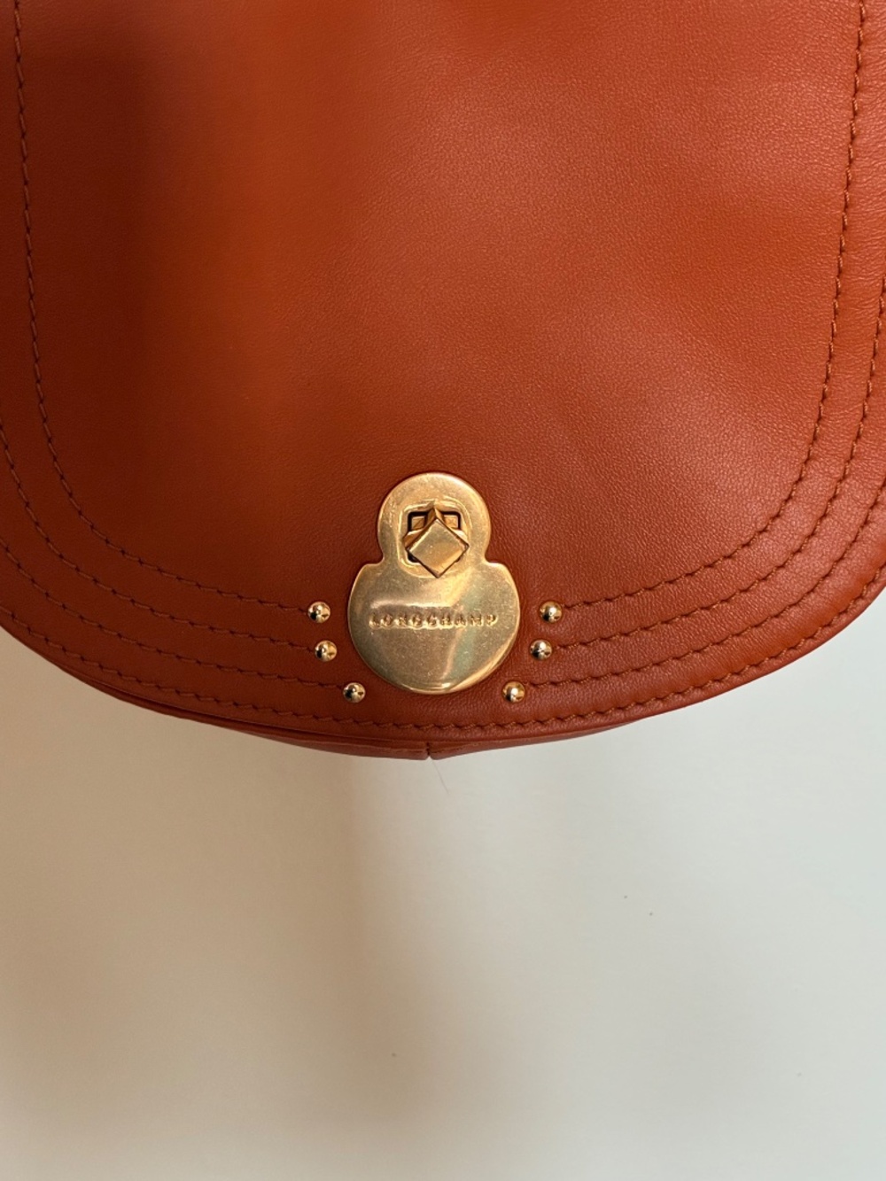 Longchamp orange leather Cavalcade crossbody - Picture 3 of 15